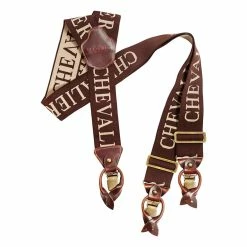 Budsjett ✨ Produkter Chevalier Logo Suspenders (Brown) ❤️